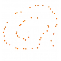 Guirlande Confettis - Orange fluo
